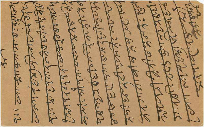 Entier Postal Postal Stationary Inde India  — Verso