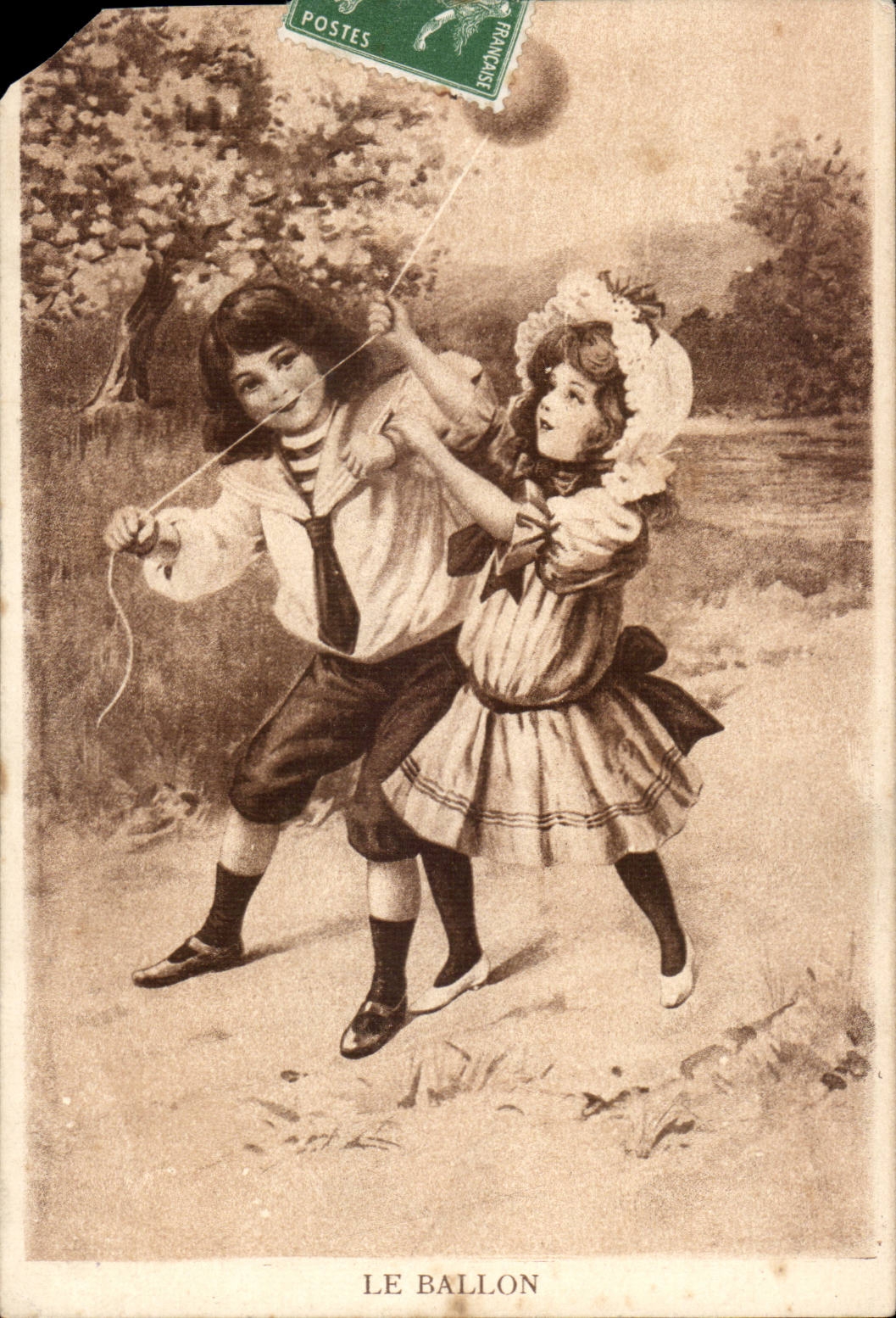 Fantaisie - Enfant- Le Ballon -Illustration - Suzanne Lehman - CPA 