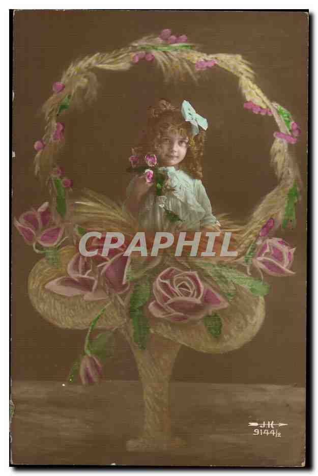 Fantaisie - Enfant- Fille - Rose - Curly Hair - Suzanne Lehman - CPA 