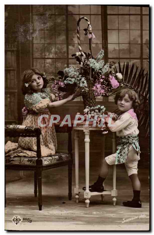 Fantaisie - Enfant- Fille - Garcon - Fleur - Suzanne Lehman - CPA 