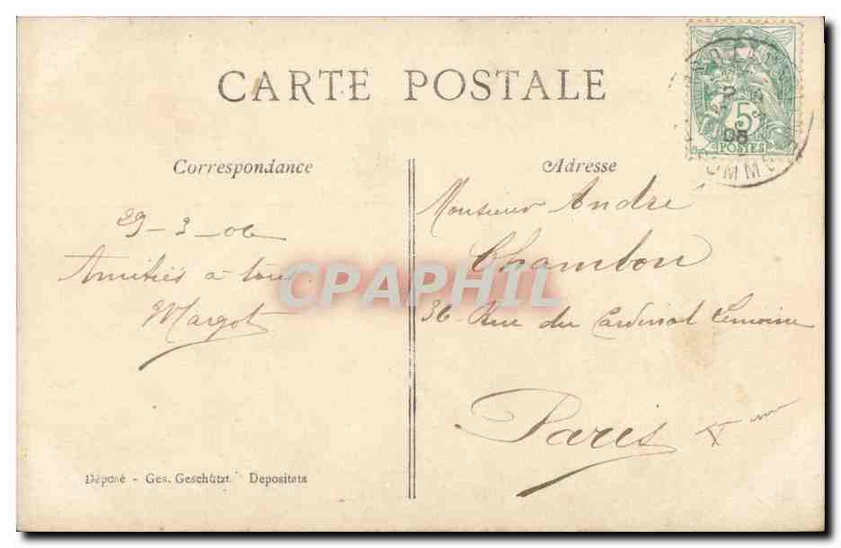 Fantaisie - Enfant - Margot - raisin - grapes - vin - wine -- CPA  — Rückseite