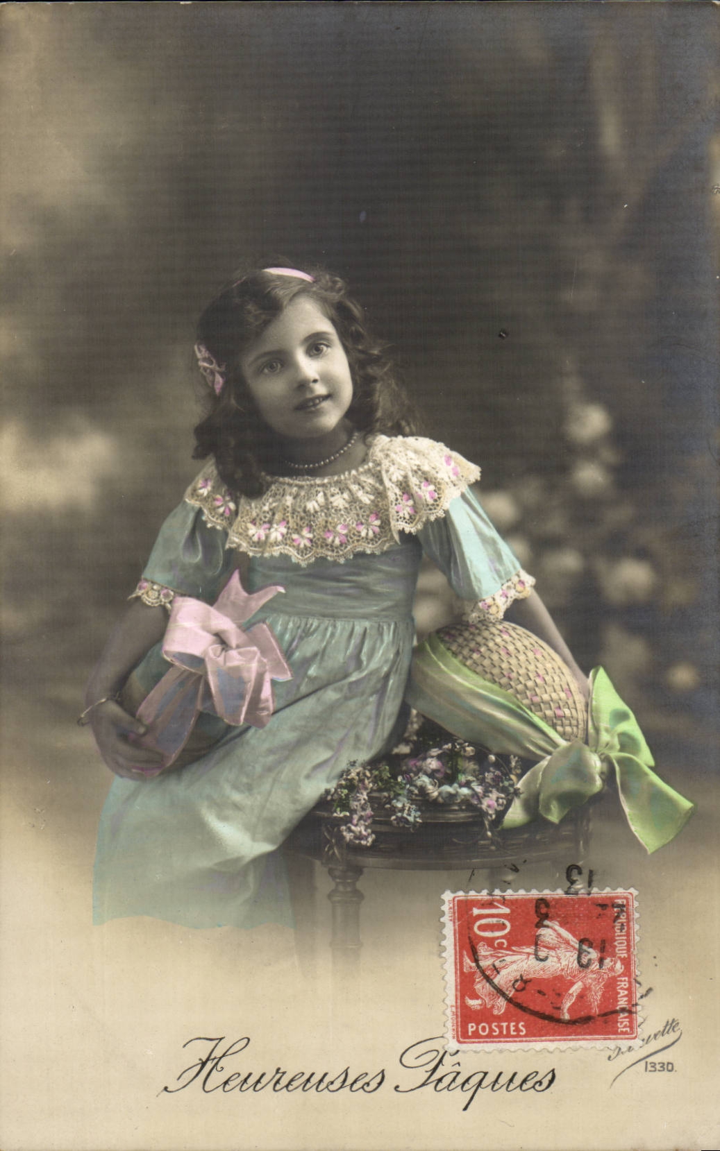 Fantaisie - enfant - Heureuses Pacques - Suzanne Lehman - CPA 