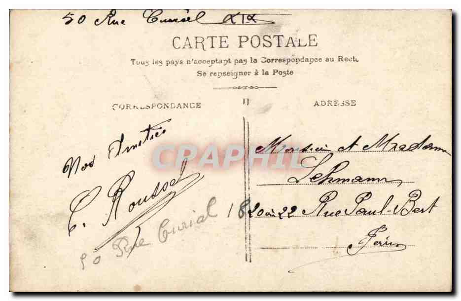 Fantaisie - enfant - dans ce berceuu fleuri j'arrive en ce monde je vous envoie - CPA  — Back