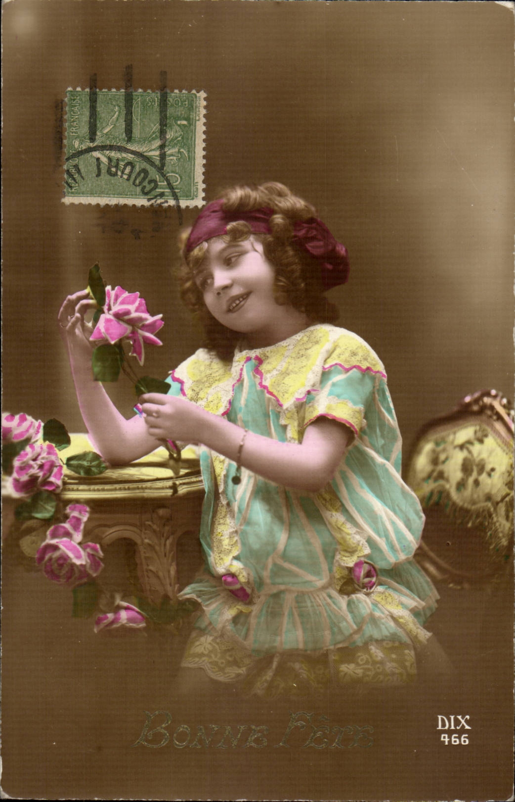Fantaisie - enfant - fille - Suzanne Lehman - rose - CPA 