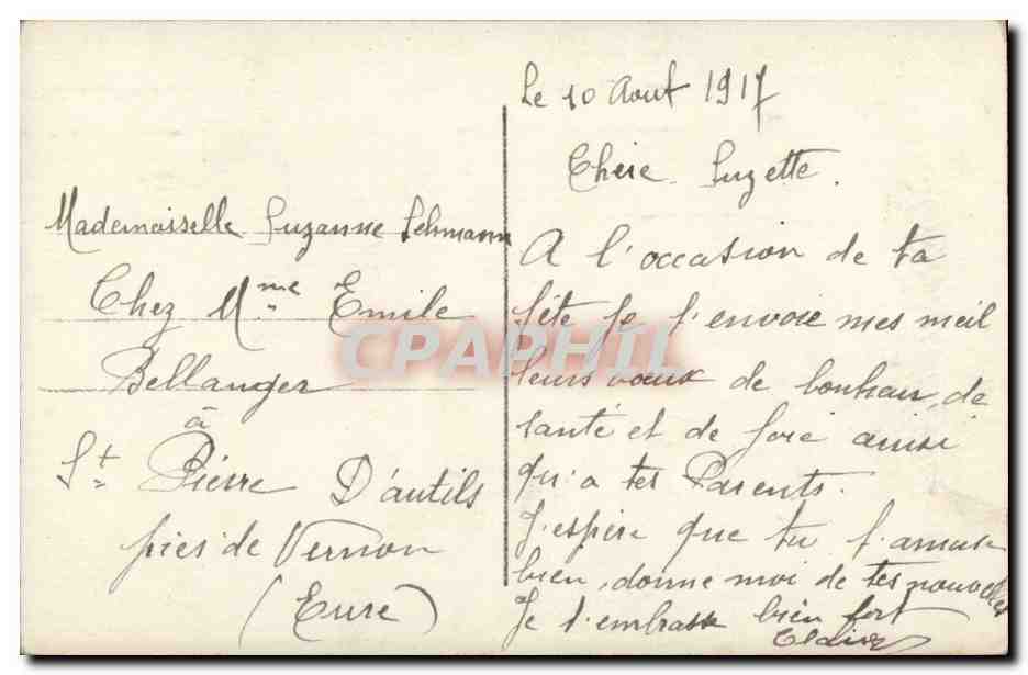Fantaisie - enfant - fille - Suzanne Lehman - rose - CPA  — Rückseite