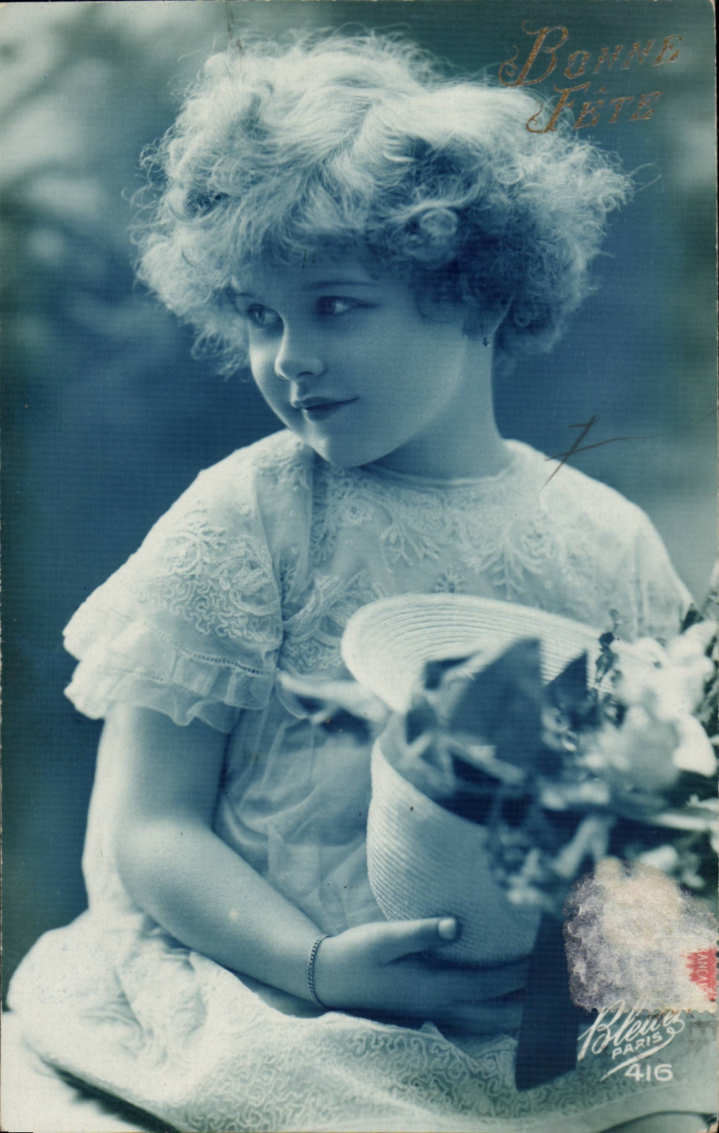 Fantaisie - enfant - fille - Bonne Fete - Germaine - CPA 