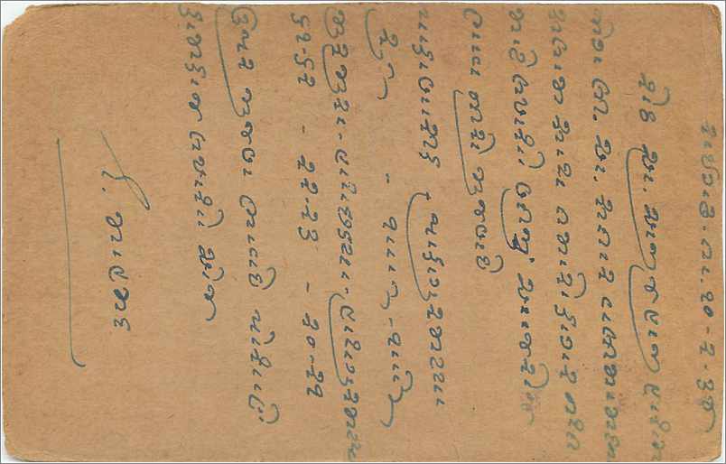 Entier Postal Postal Stationary Inde India  — Verso