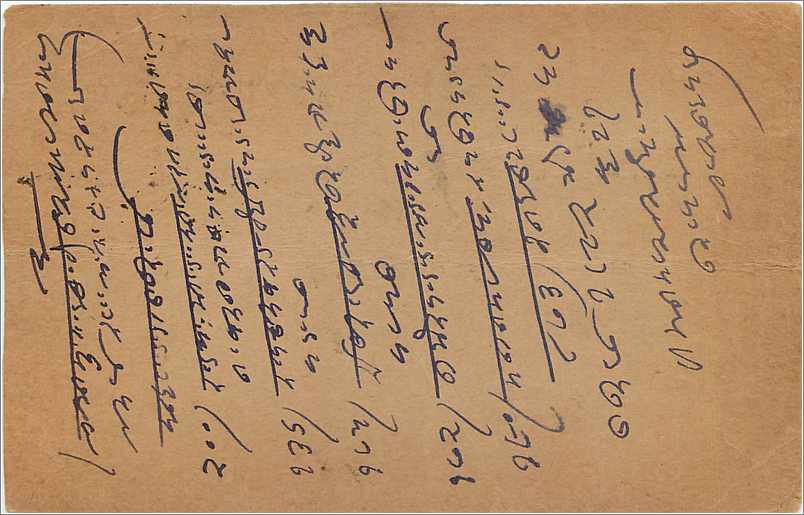 Entier Postal Postal Stationary Inde India  — Verso