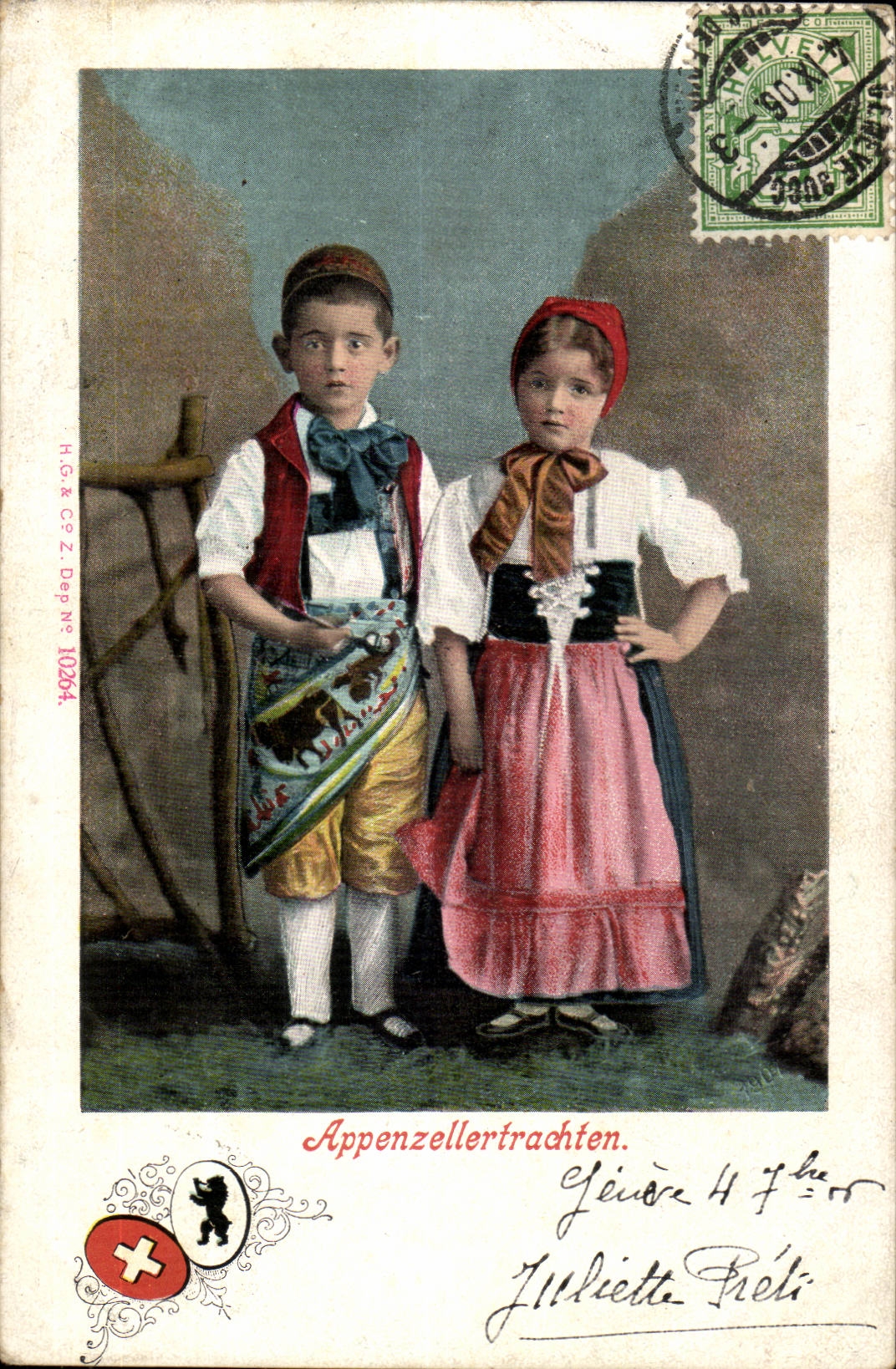 Enfants en tenues traditionnelles appenzelloises — H.G. & Co. Z., Dep. Nr. 10264