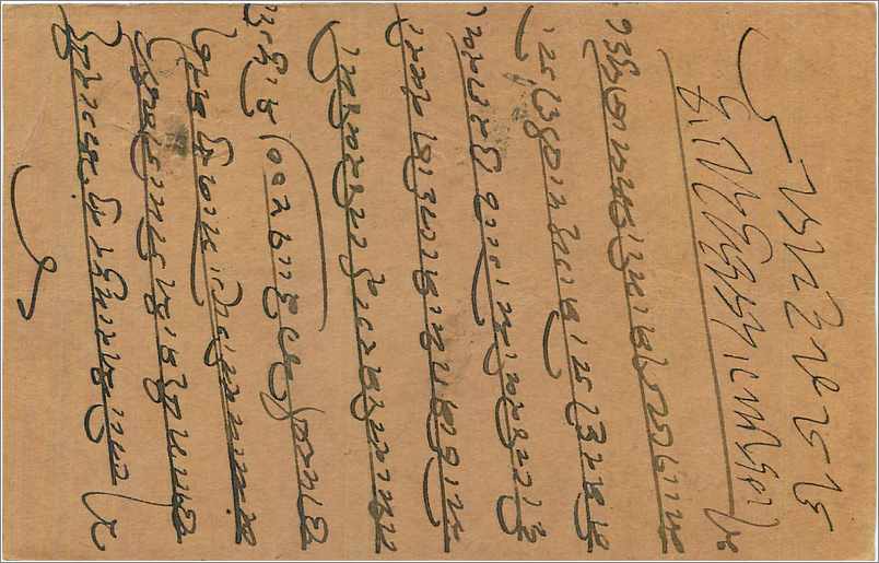 Entier Postal Postal Stationary Inde India  — Verso