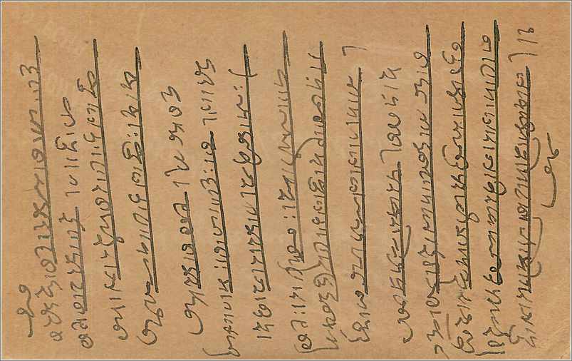 Entier Postal Postal Stationary Inde India  — Rückseite