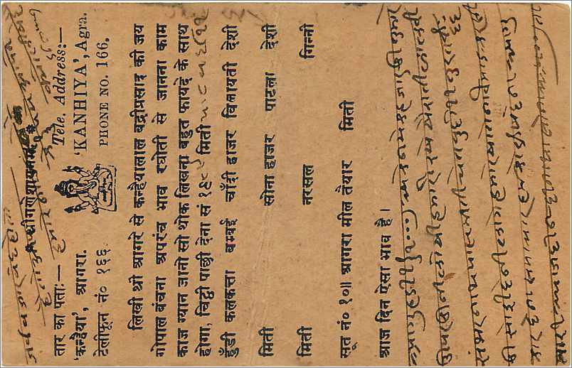 Entier Postal Postal Stationary Inde India  — Verso