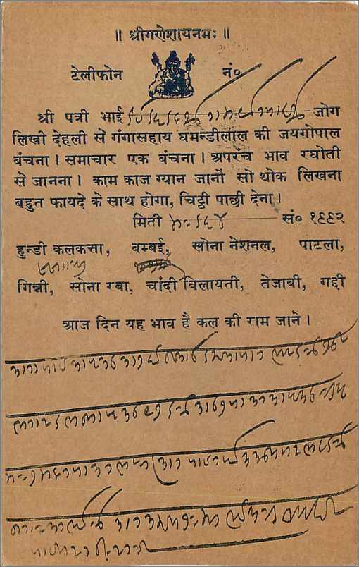 Entier Postal Postal Stationary Inde India  — Rückseite