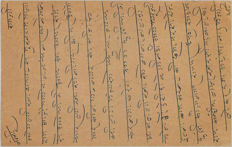 Entier Postal Postal Stationary Inde India  — Verso