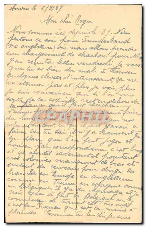 Antwerpen - Laitière flamande avec attelage de chiens — éditeur non visible, n° de série non visible — Verso