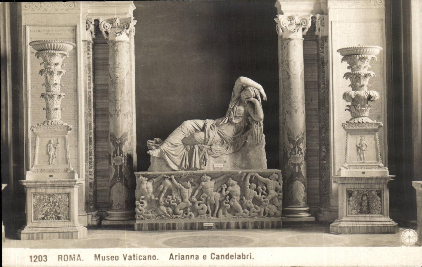 Italie - Italy - Italia - Roma - Rome - Museo Vaticano - Arianna -e candilabrio - CPA 