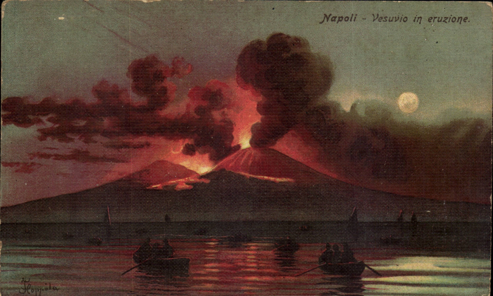 Italie - Italia - Italy - Napoli - Vesuvio in eruzione - CPA 