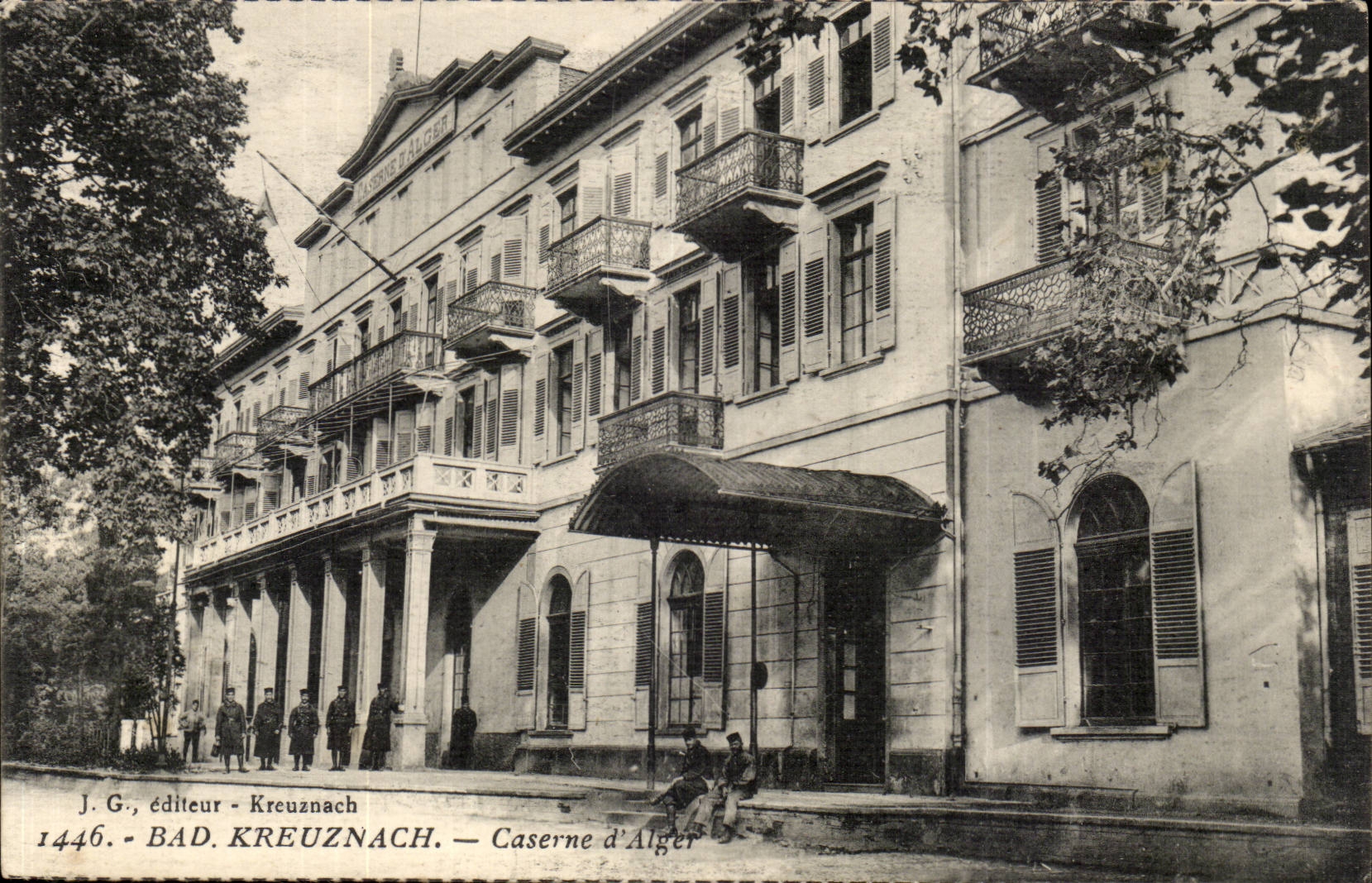 Caserne d'Alger — Bad Kreuznach — éditeur J.G., n°1446