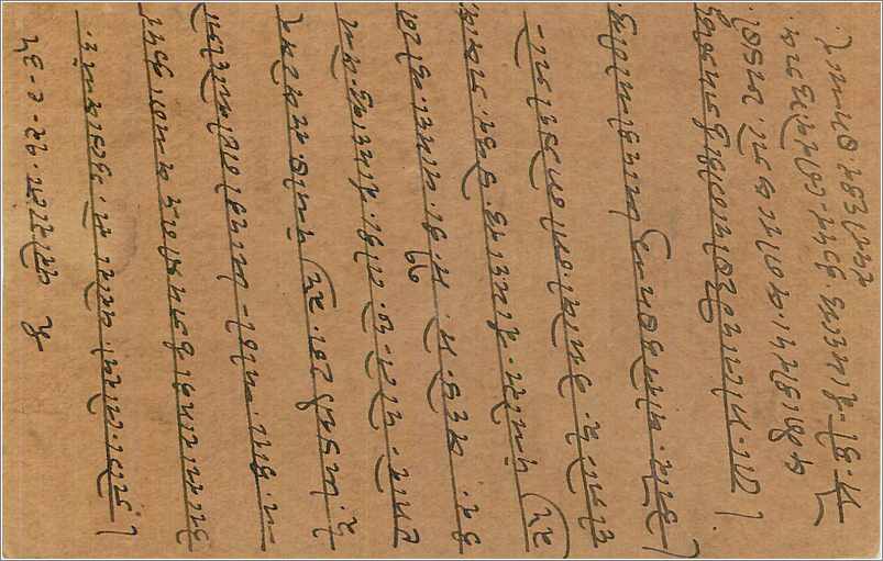 Entier Postal Postal Stationary Inde India  — Verso
