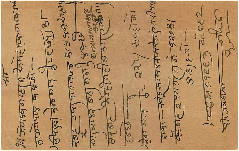 Entier Postal Postal Stationary Inde India  — Rückseite