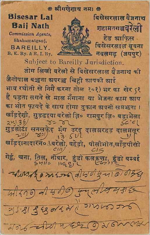 Entier Postal Postal Stationary Inde India  — Rückseite