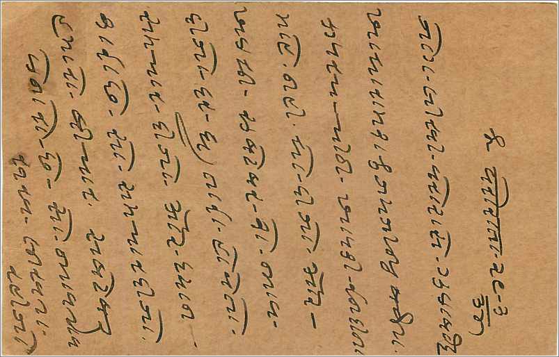 Entier Postal Postal Stationary Inde India  — Rückseite