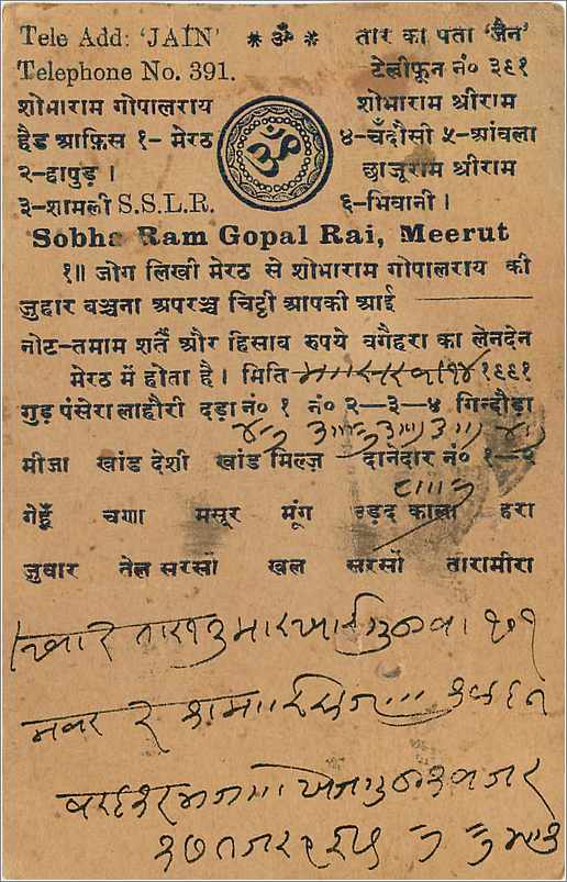 Entier Postal Postal Stationary Inde India  — Rückseite