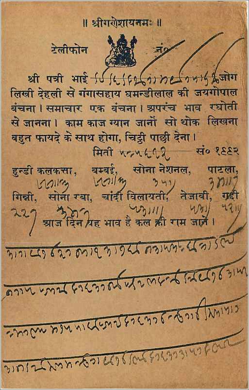 Entier Postal Postal Stationary Inde India  — Rückseite