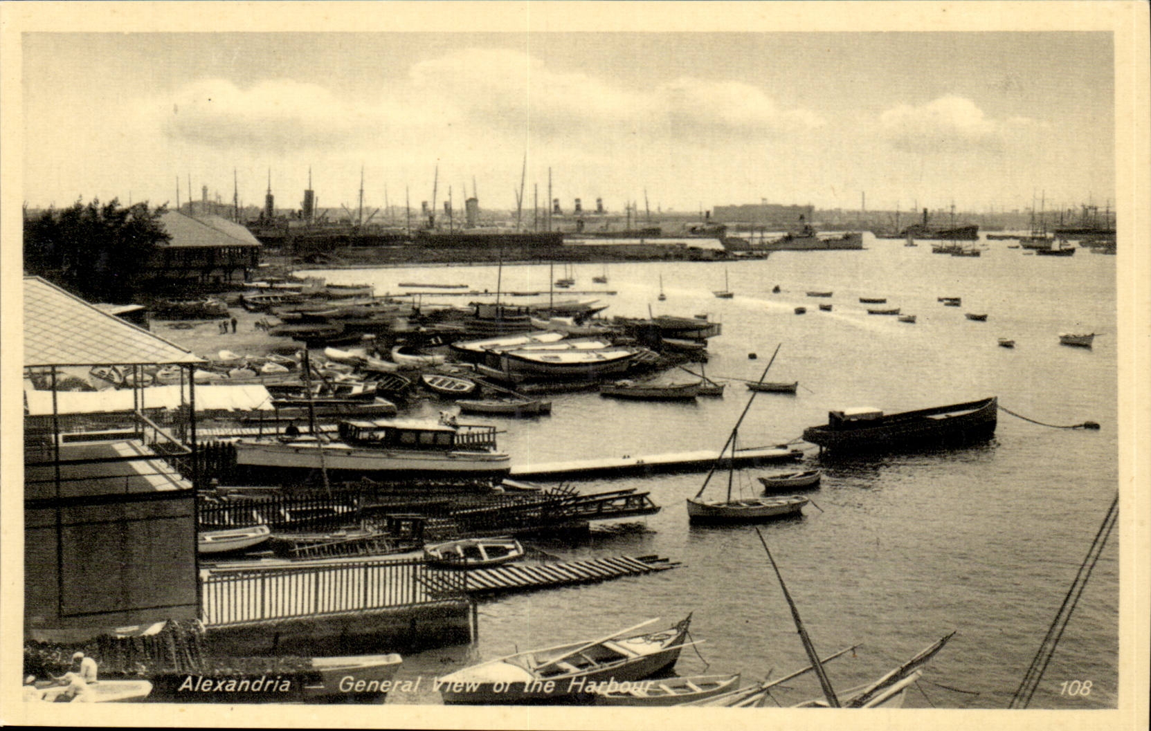 Alexandria — General View of the Harbour — Bureau Oriental Commercial (Égypte) n°108