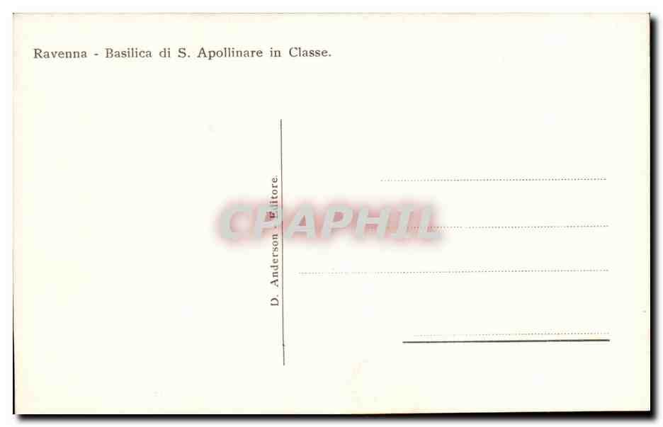 Basilique de Saint Apollinaire à Classe — Ravenna — éditée par D. Anderson — Rückseite