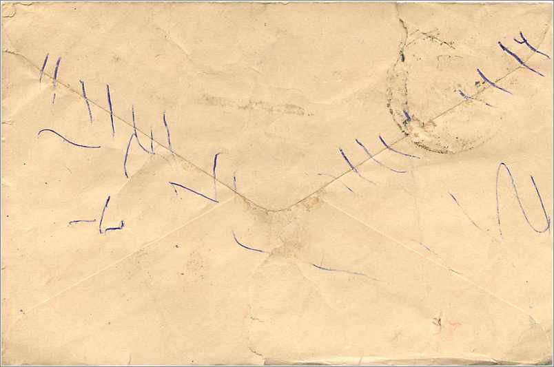 Indische Ansichtskarte — 100 Rupien-Stempel, teilweise gestempelt — Verlag nicht sichtbar — Rückseite