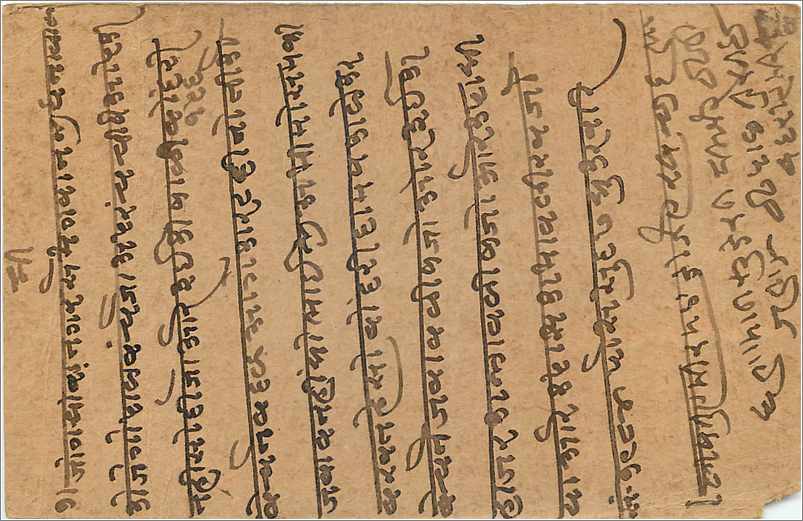 Entier Postal Postal Stationary Inde India Gwalior — Verso