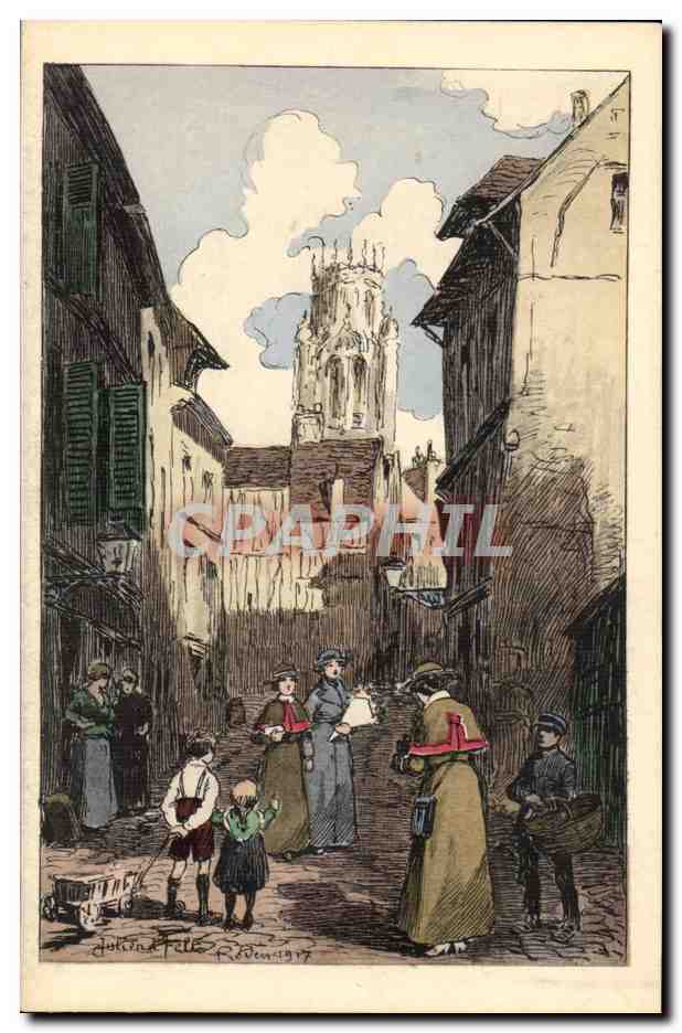 CPA Rouen temps de guerre Un vieux coin pittoresque (militaria)