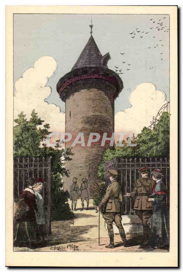 CPA Rouen temps de guerre La tour Jeanne d'arc (militaria)