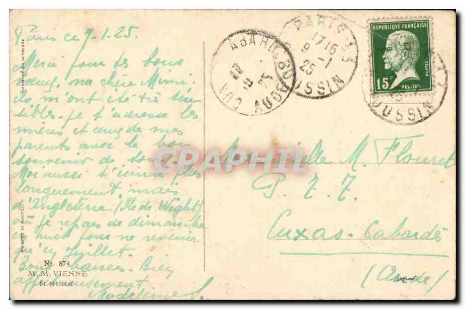 CPA Fantaisie Femmes Heureuse annee  — Rückseite