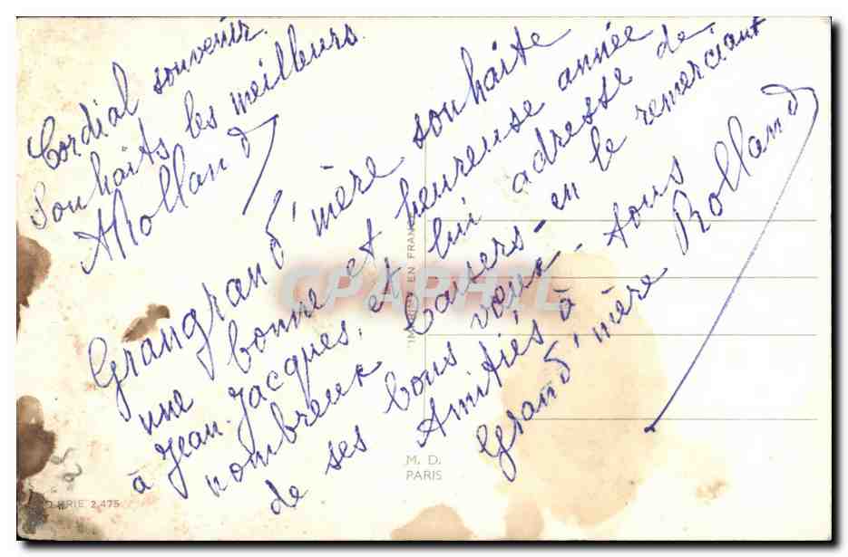CPA Fantaisie Enfant Heureuse annee — Rückseite