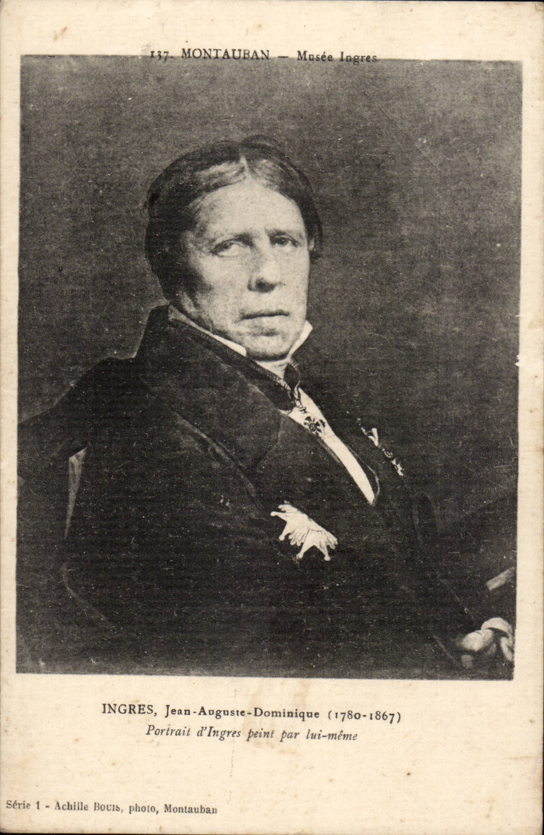 CPA Montauban Musee Ingres Portrait du peintre par lui meme