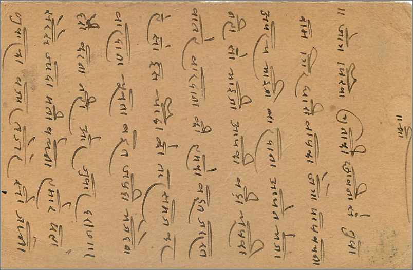 Entier Postal Postal Stationary Inde India Gwalior — Rückseite