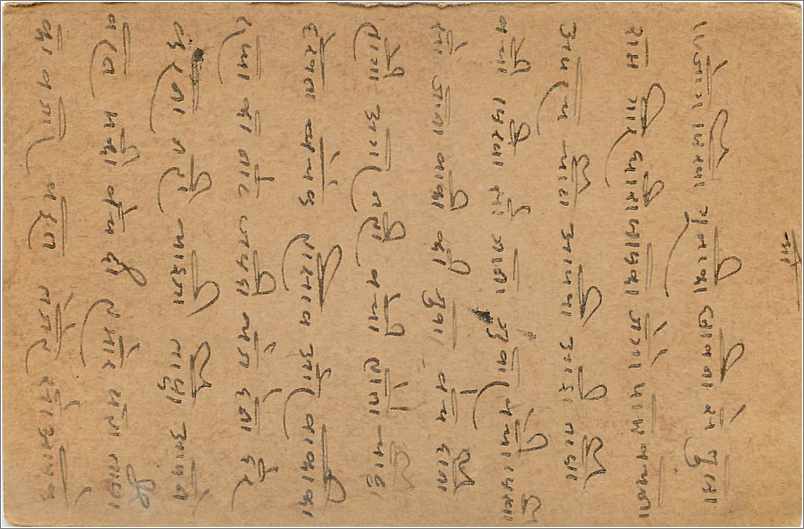 Entier Postal Postal Stationary Inde India Gwalior — Verso