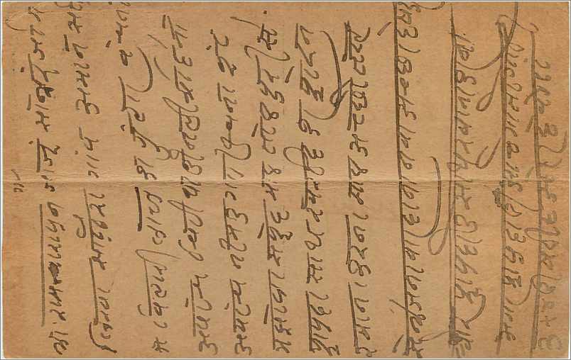 Entier Postal Postal Stationary Inde India Gwalior — Rückseite