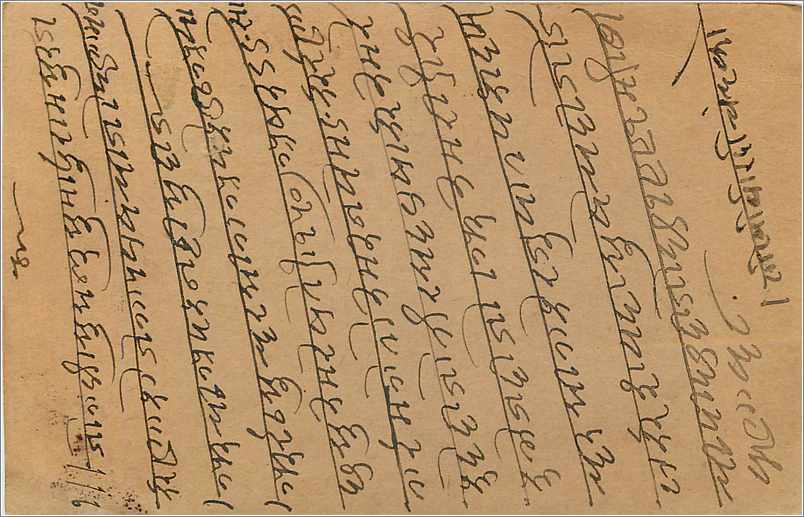 Entier Postal Postal Stationary Inde India Gwalior — Verso