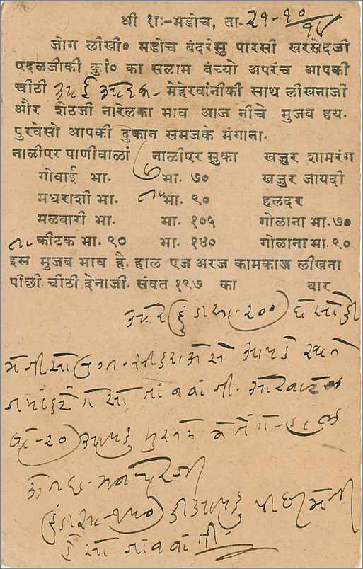 Entier Postal Postal Stationary Inde India  — Rückseite