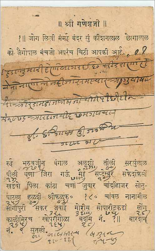 Entier Postal Postal Stationary Inde India  — Rückseite