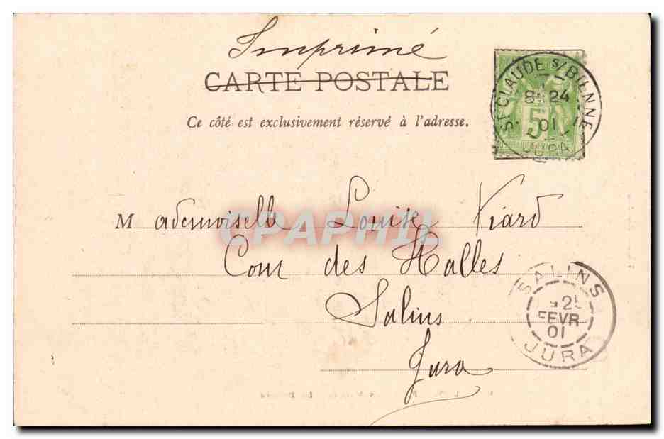 St-ClAUDE - Faubourg Marcel - La Biennne — Toursise Haut-Jura — Rückseite