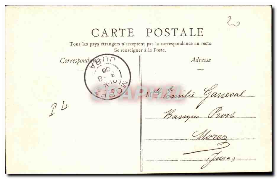 Lons le Saunier - Rue du Commerce et Place de la Mairie - CPA  — Rückseite