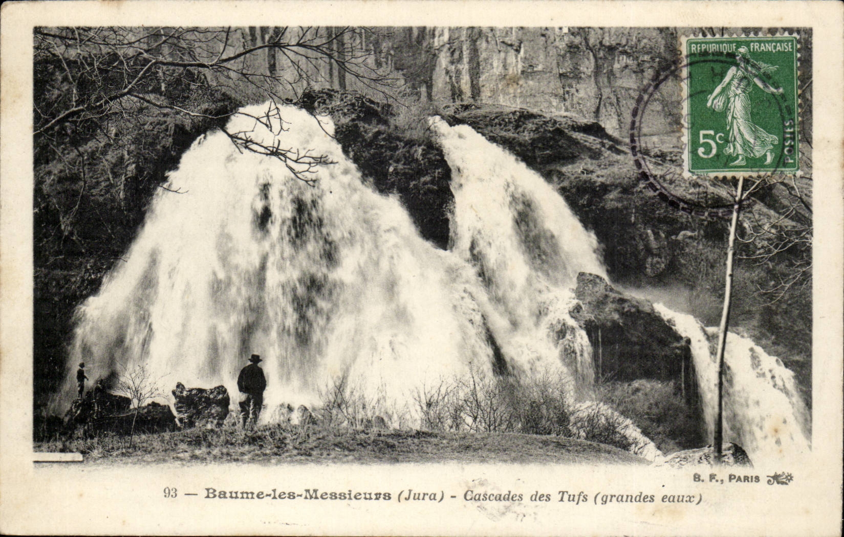 Baume les Messieurs - Cascades des Tufs - CPA 