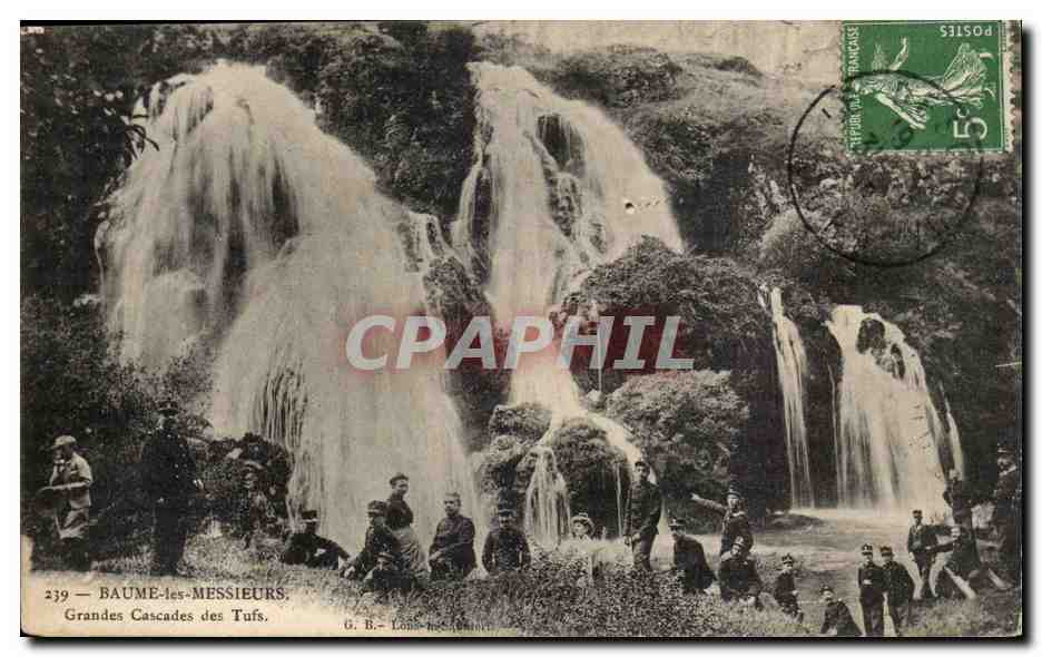 Baume les Messieurs - Cascades des Tufs - CPA 