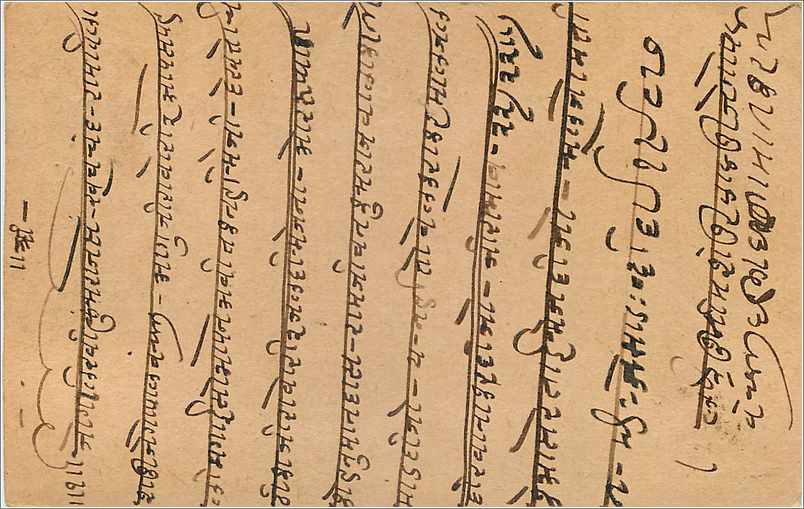 Entier Postal Postal Stationary Inde India Gwalior — Verso