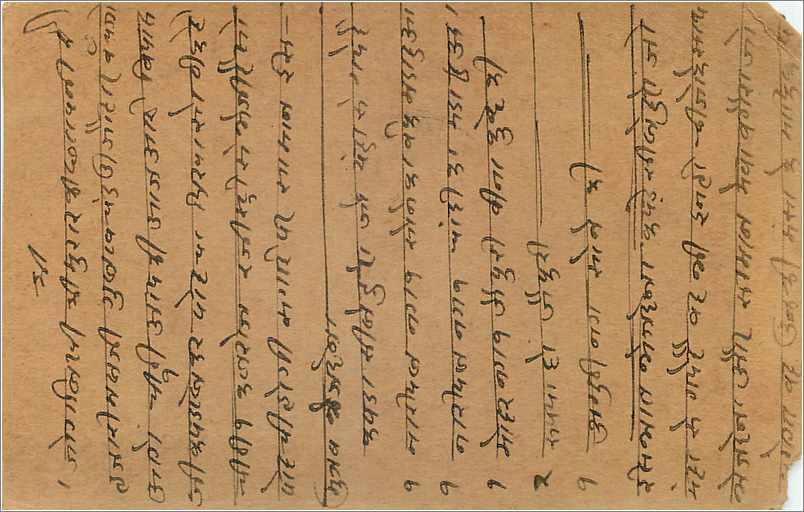 Entier Postal Postal Stationary Inde India Gwalior — Rückseite