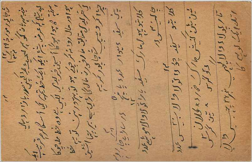 Entier Postal Postal Stationary Inde India Gwalior — Rückseite